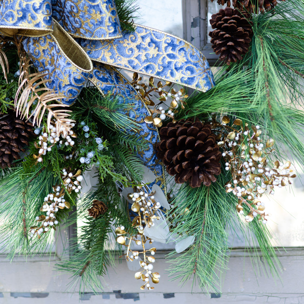 Blue Sandcastle Wreath