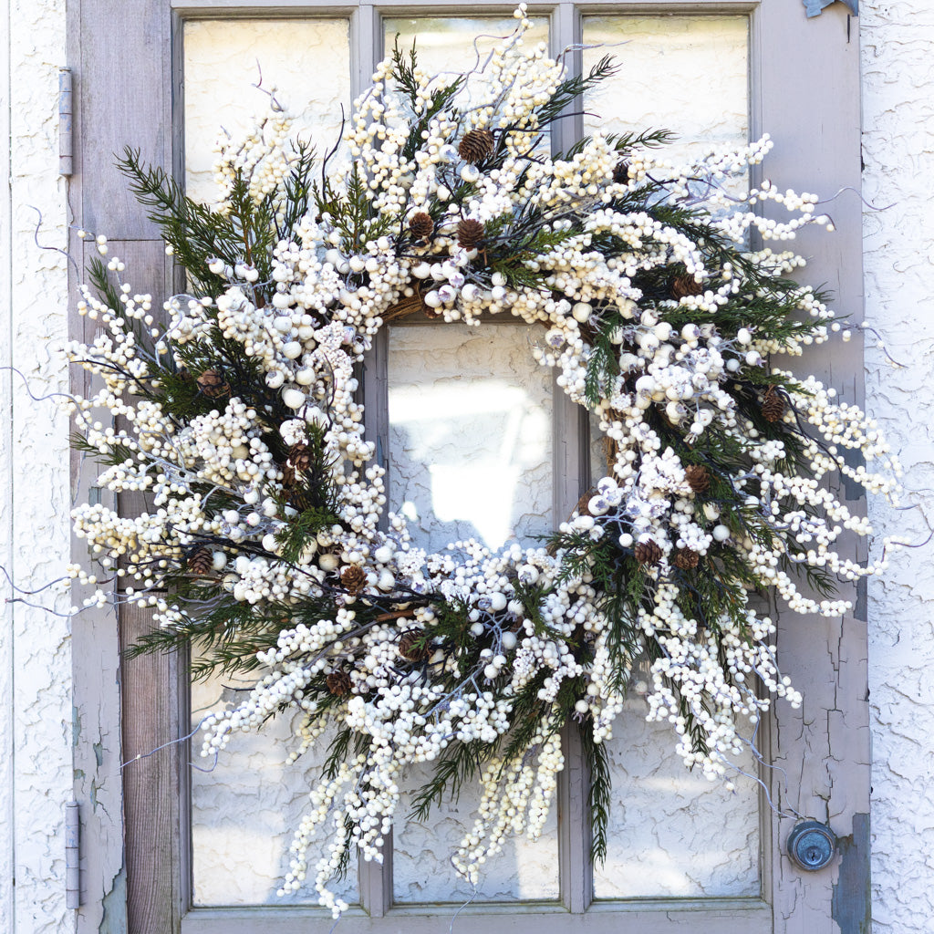 White Berry and Pine Wreath