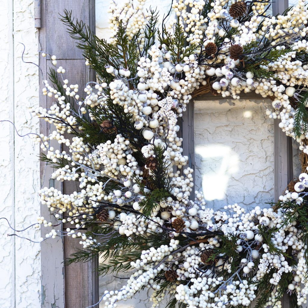 White Berry and Pine Wreath