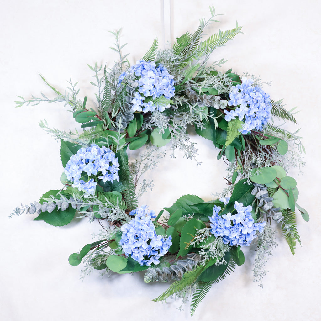 Blue Hydrangea Wreath