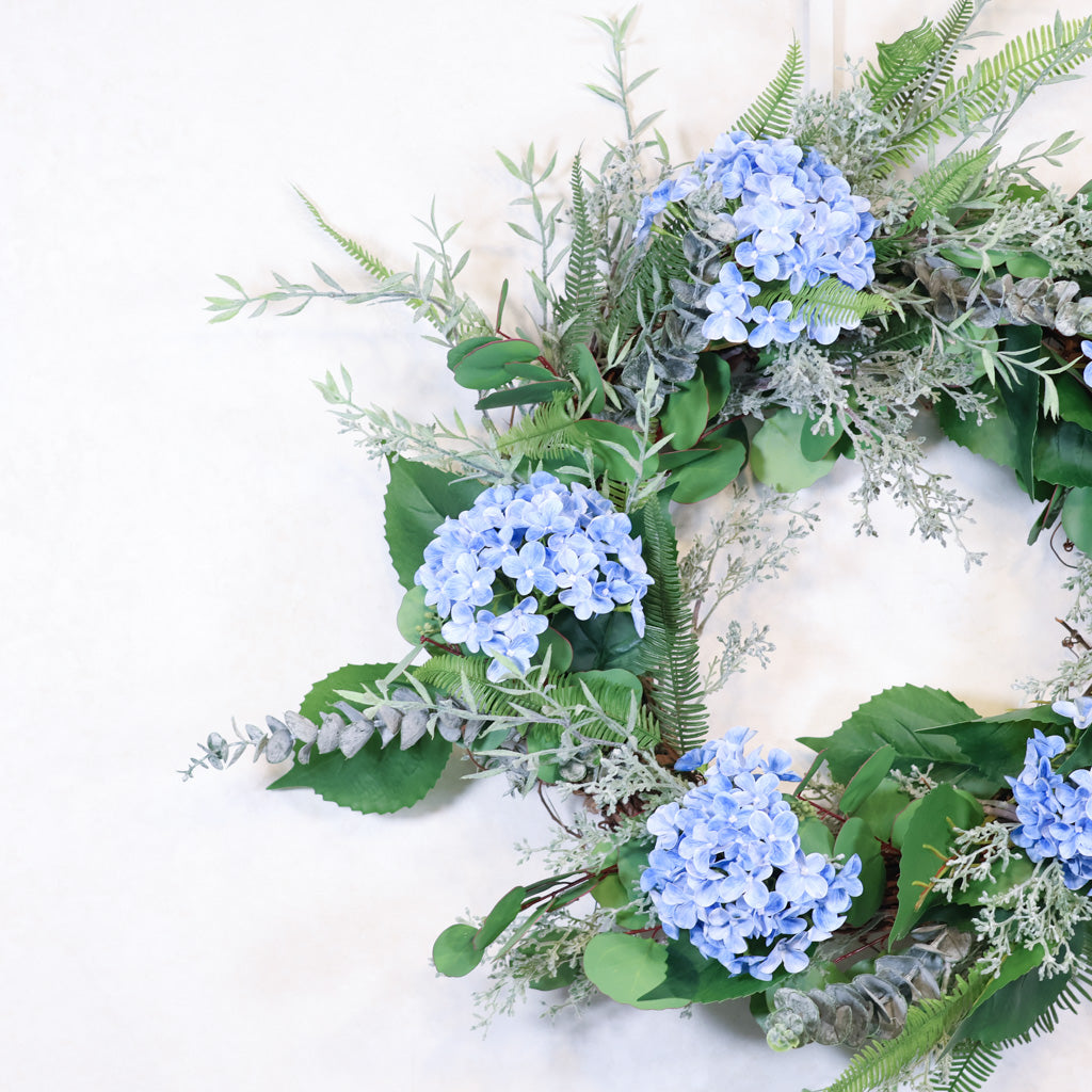 Blue Hydrangea Wreath