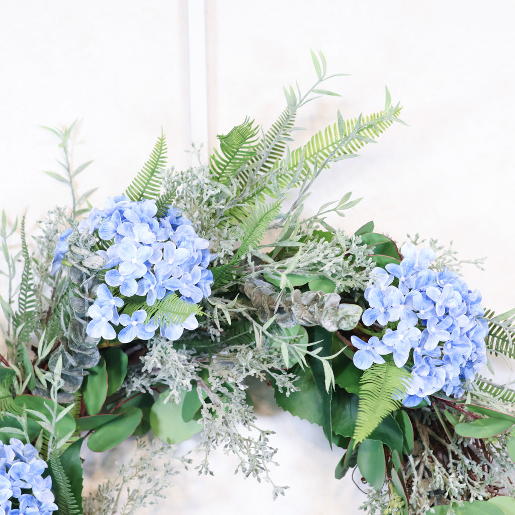 Blue Hydrangea Wreath