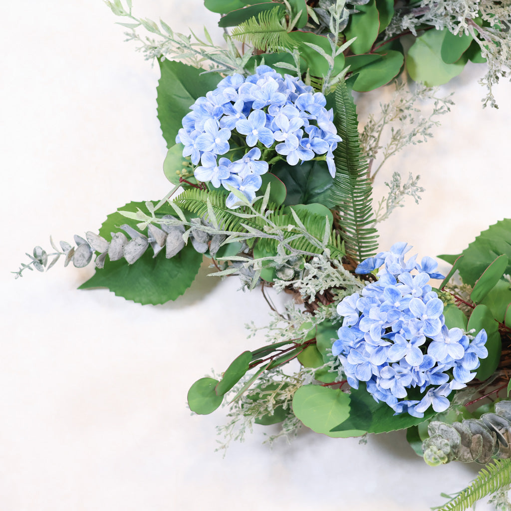 Blue Hydrangea Wreath