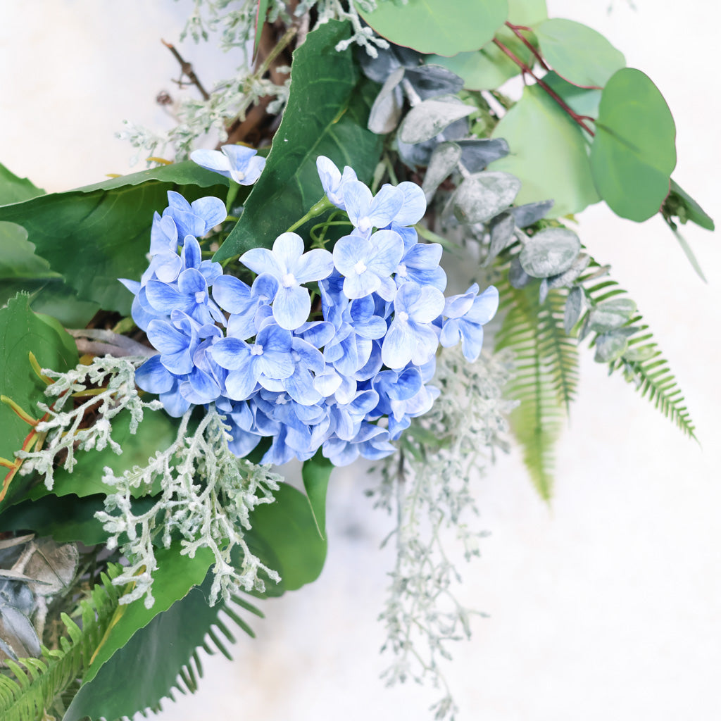 Blue Hydrangea Wreath