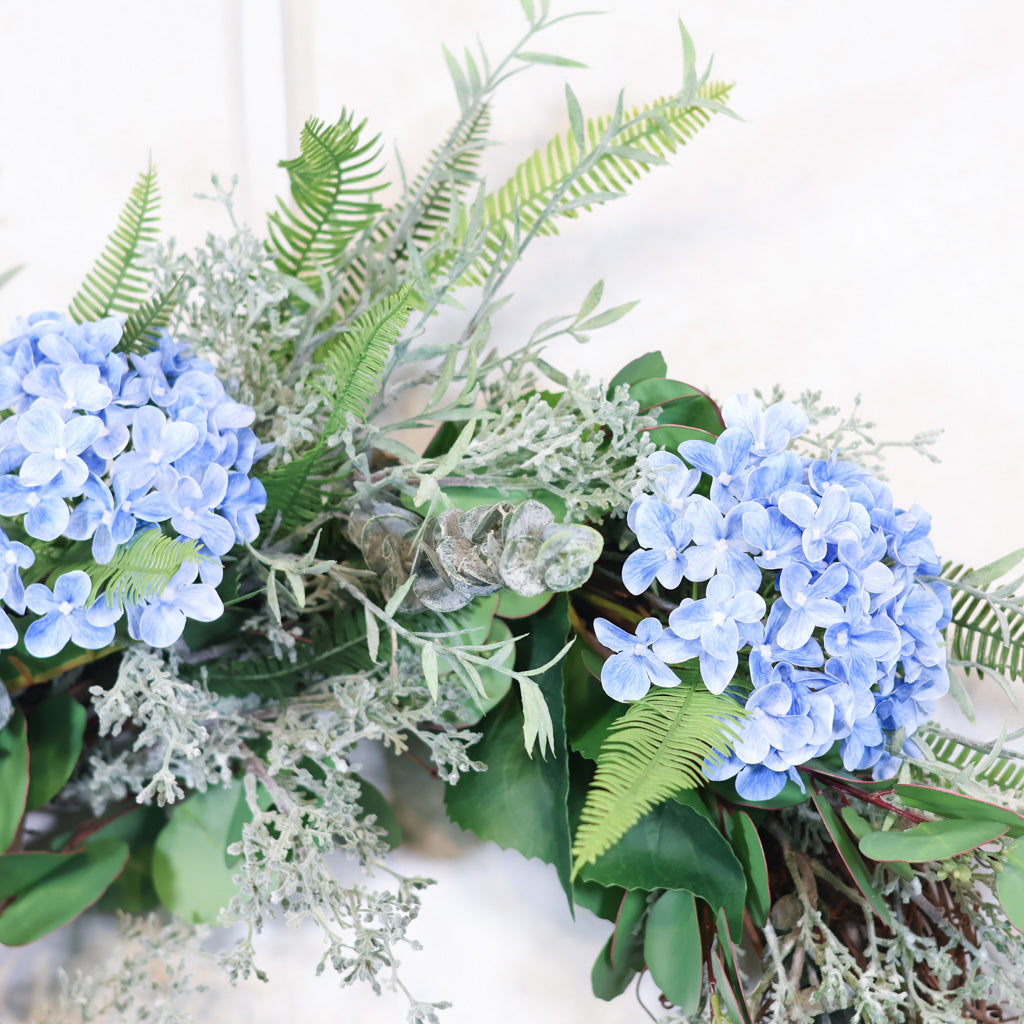 Blue Hydrangea Wreath