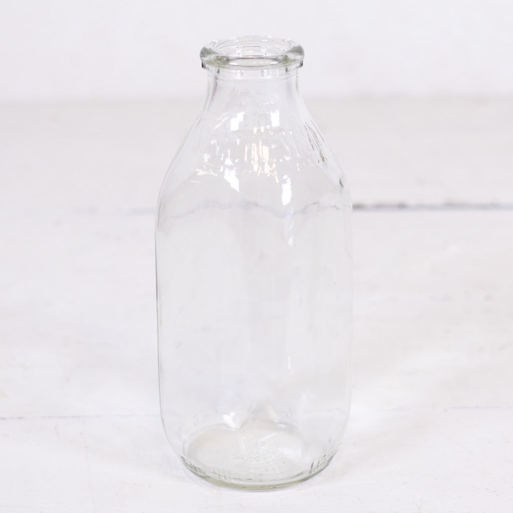 Vintage Glass Milk Bottle One Quart