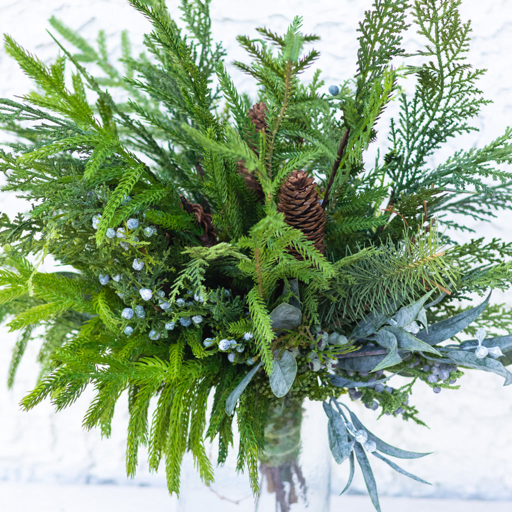 Grand Faux Real Evergreen Bouquet