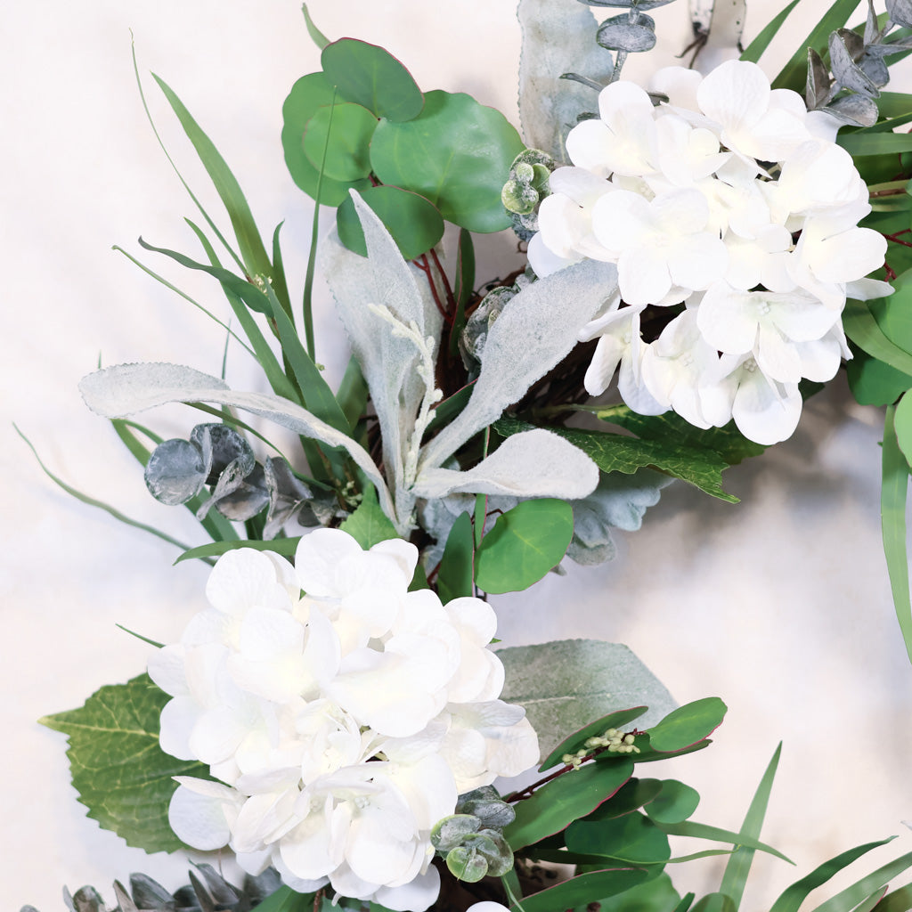 White Hydrangea Wreath