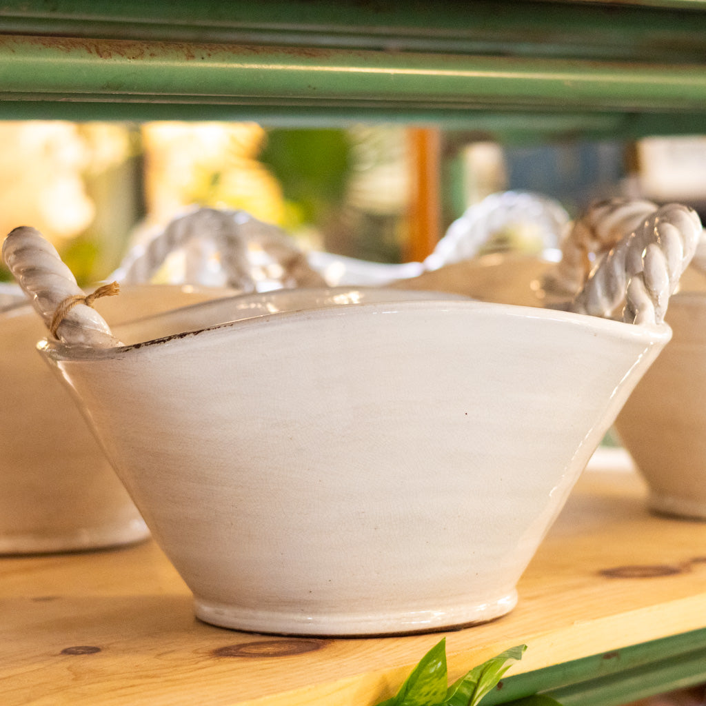 Hand-thrown Stoneware White Bowl