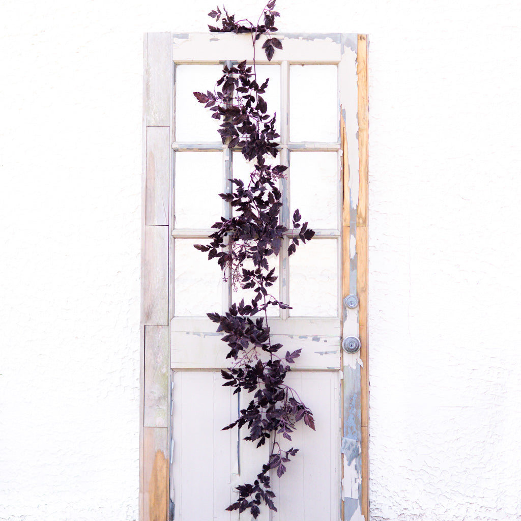 Autumn Wine Ruscus with Berry Garland