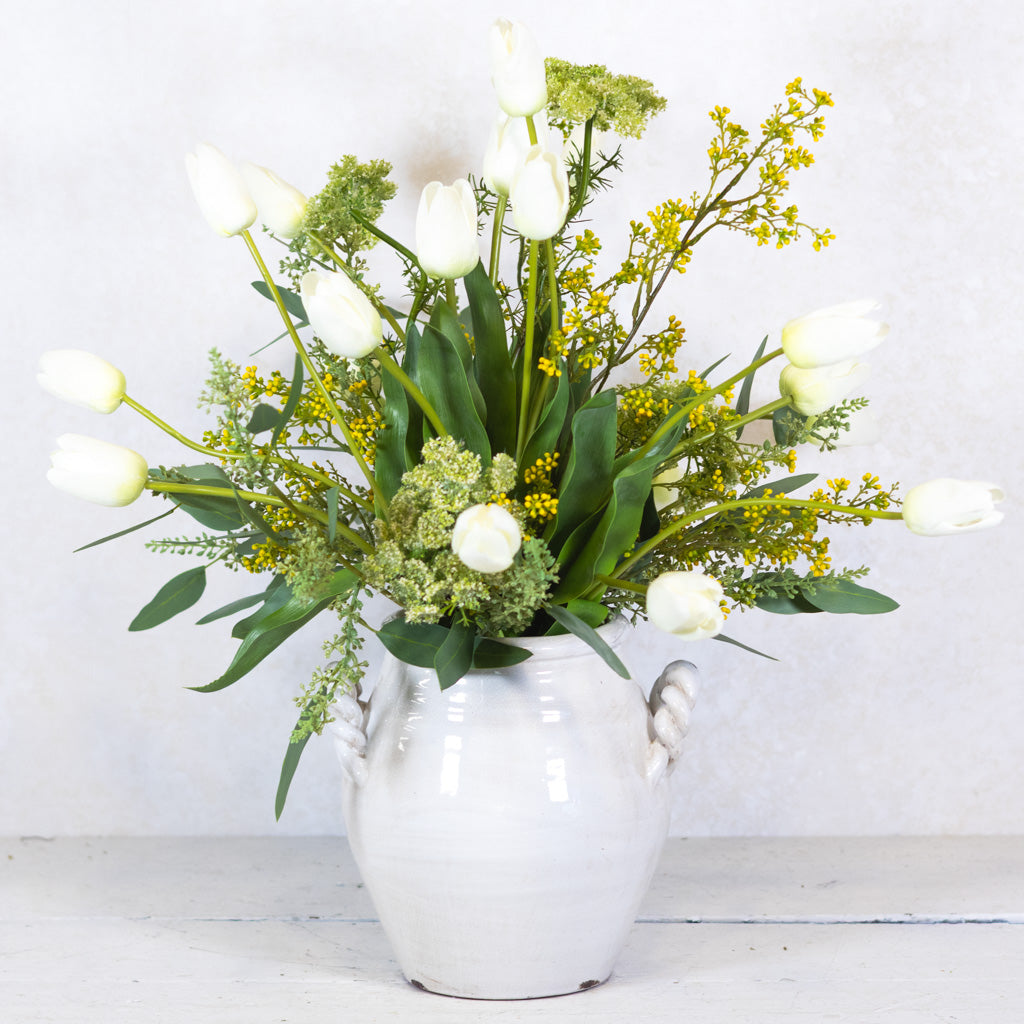 White Tulip Herb Bouquet