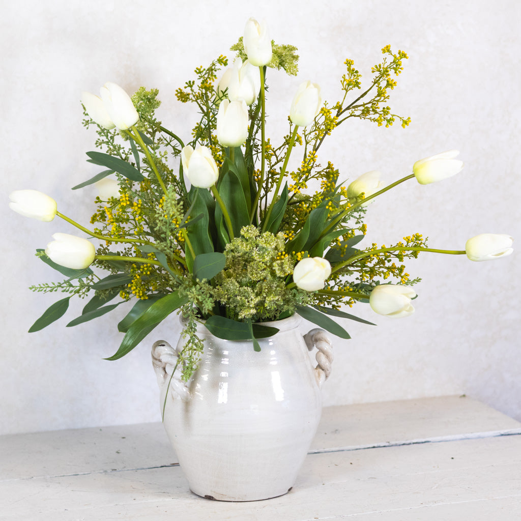 White Tulip Herb Bouquet