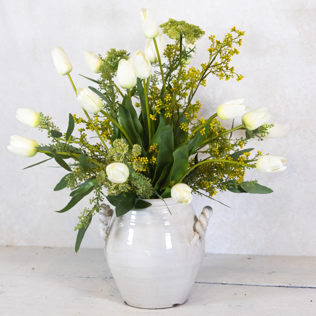 White Tulip Herb Bouquet