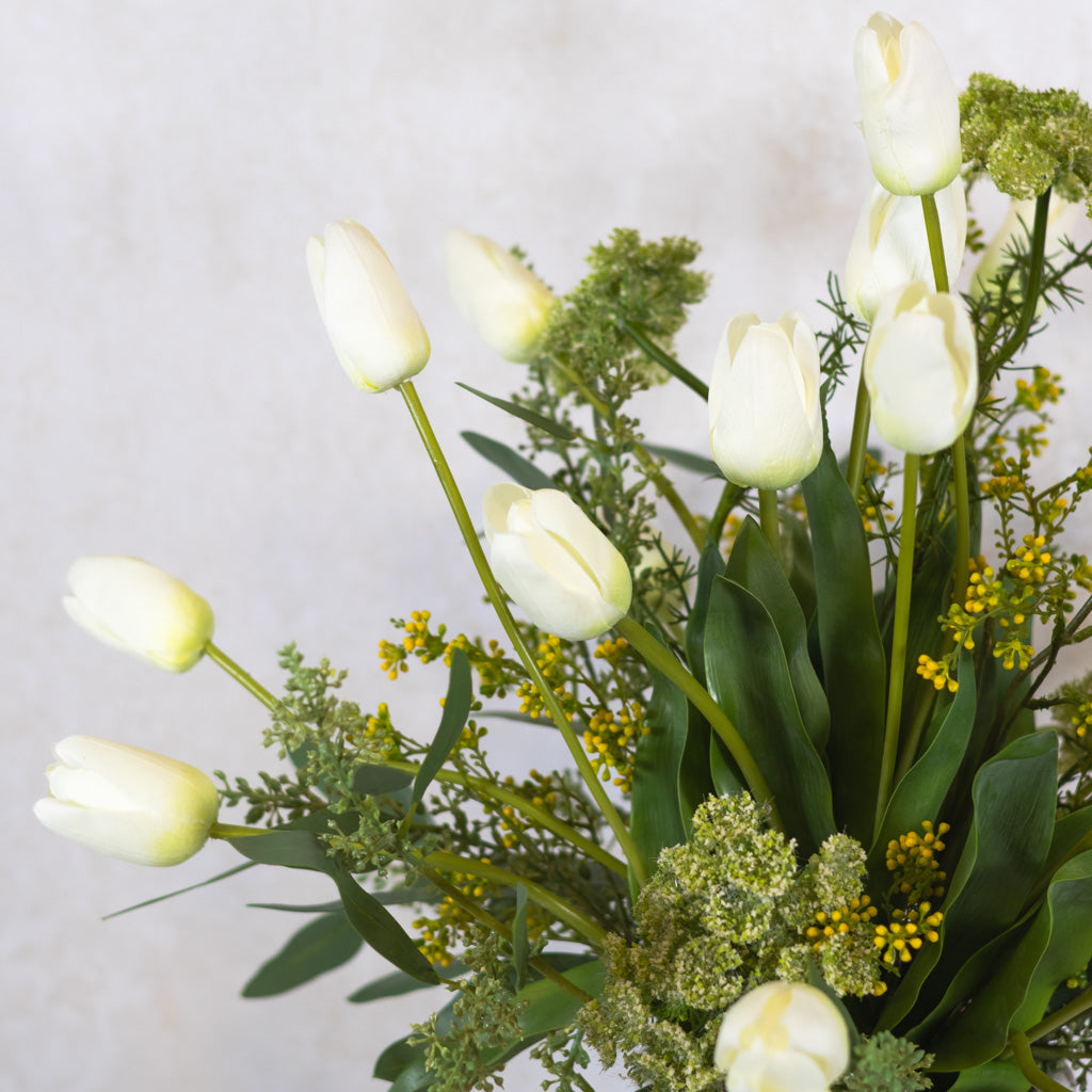 White Tulip Herb Bouquet