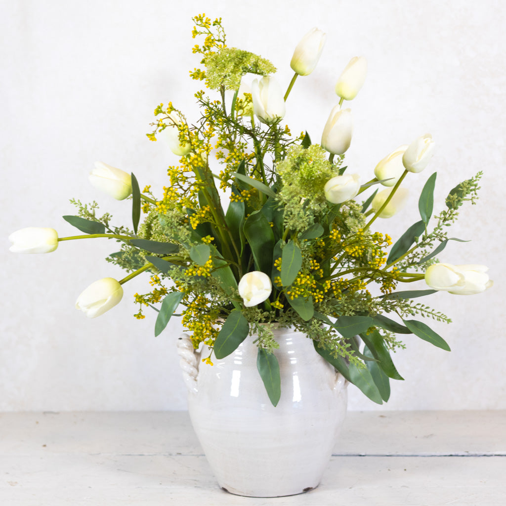 White Tulip Herb Bouquet