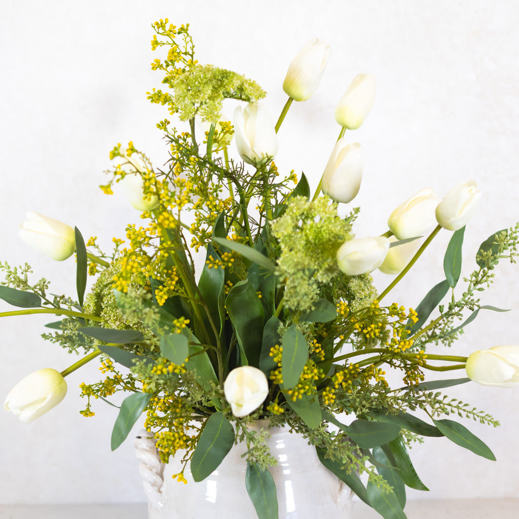 White Tulip Herb Bouquet