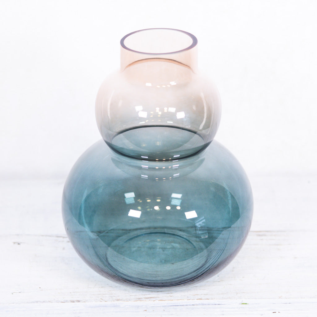 Twilight Two-Toned Bubble Glass Vase