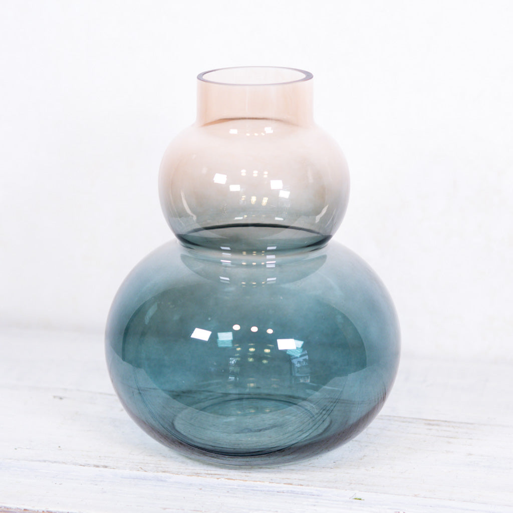 Twilight Two-Toned Bubble Glass Vase