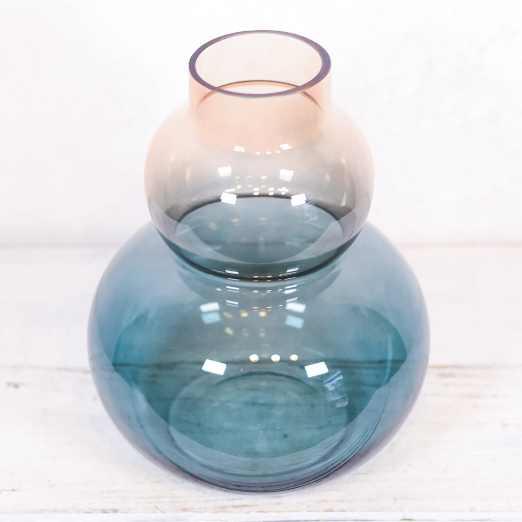 Twilight Two-Toned Bubble Glass Vase