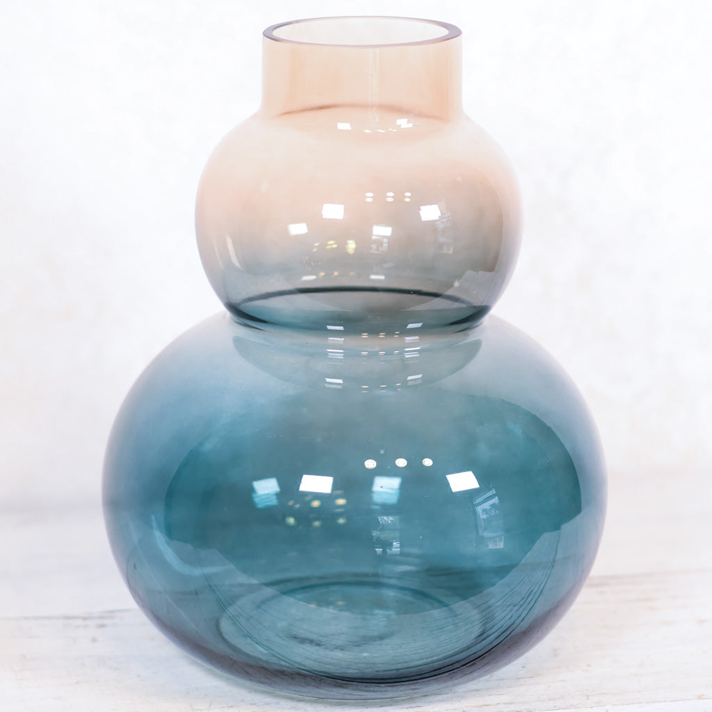 Twilight Two-Toned Bubble Glass Vase