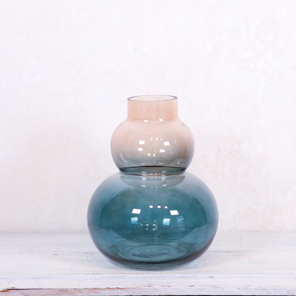 Twilight Two-Toned Bubble Glass Vase