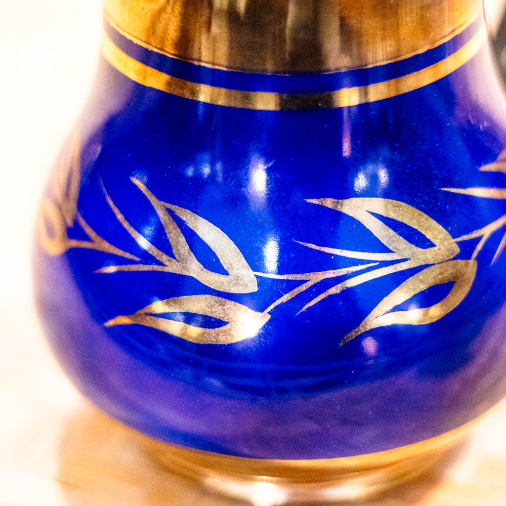 Vintage Wade Heath & Co Blue Copper Luster Pitcher