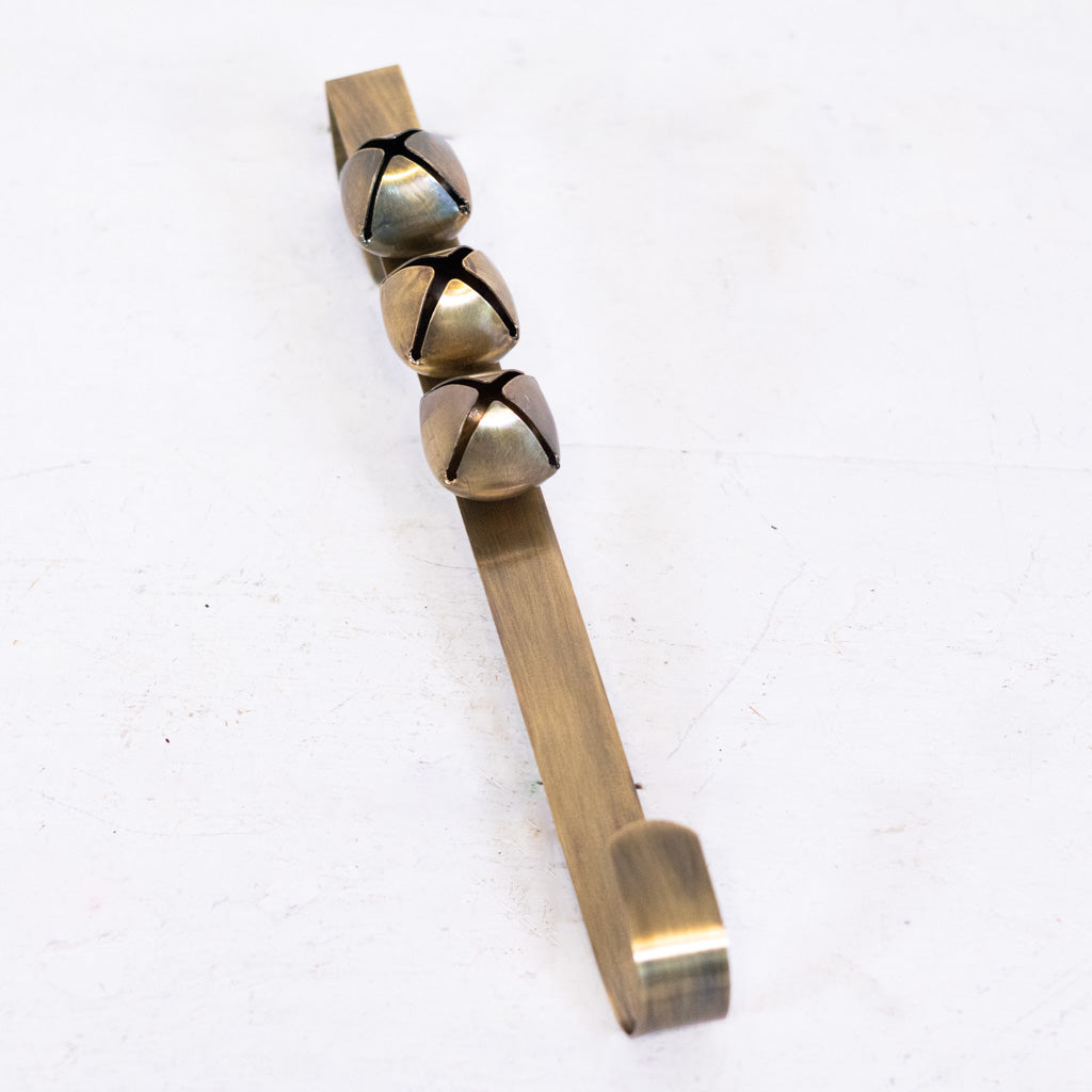 Brass Antique Wreath Hanger with Bells