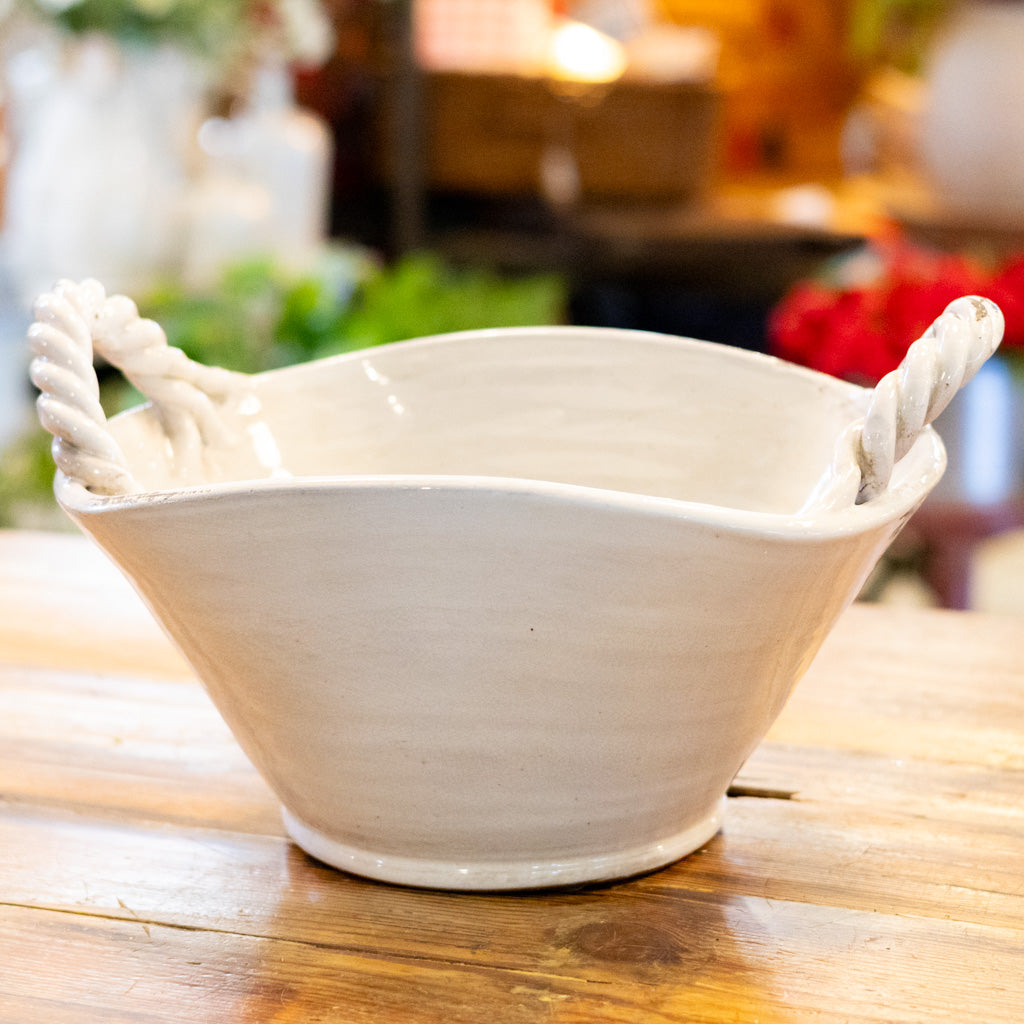 Hand-thrown Stoneware White Bowl