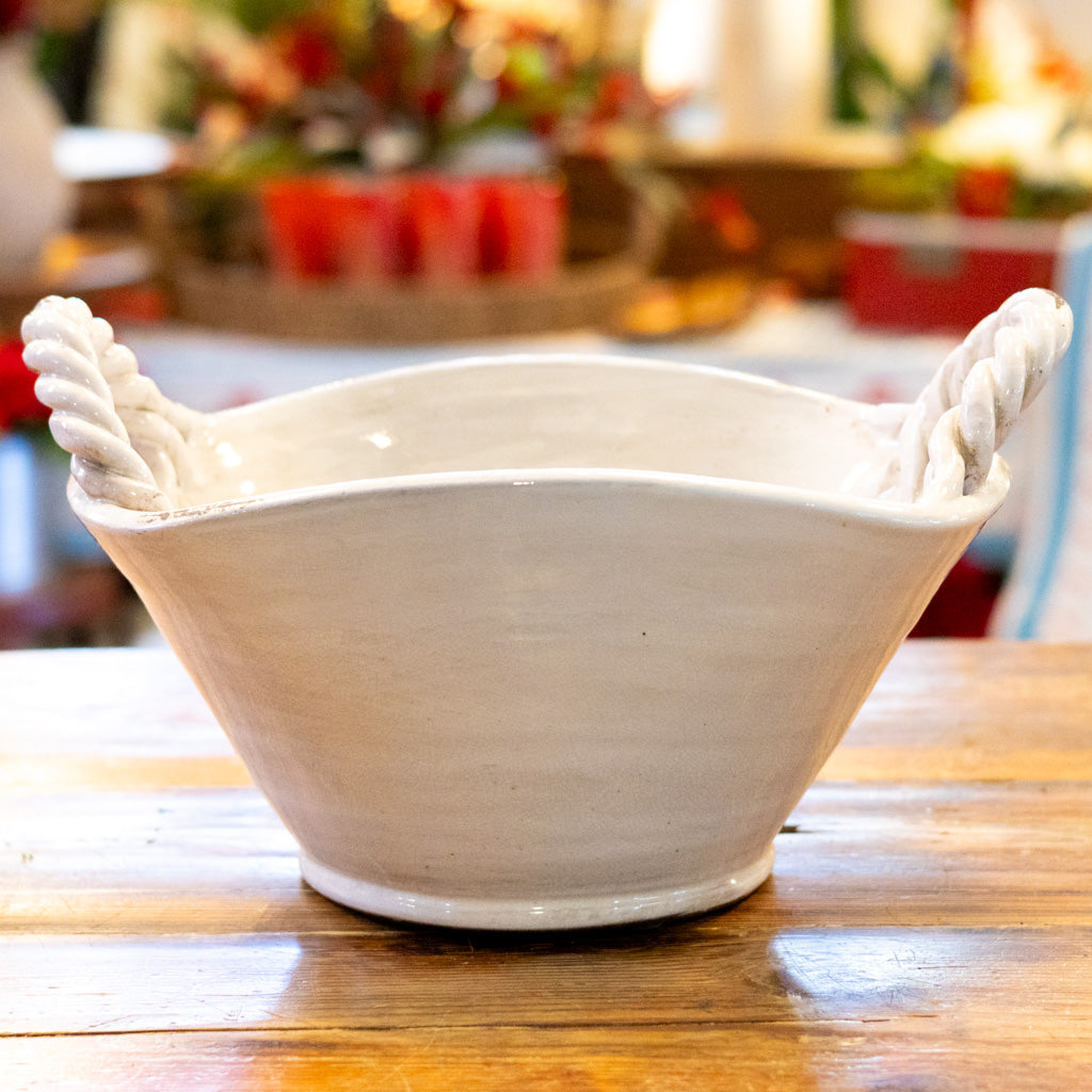 Hand-thrown Stoneware White Bowl