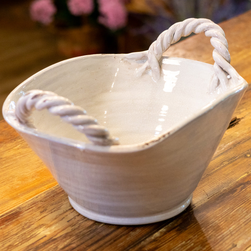Hand-thrown Stoneware White Bowl