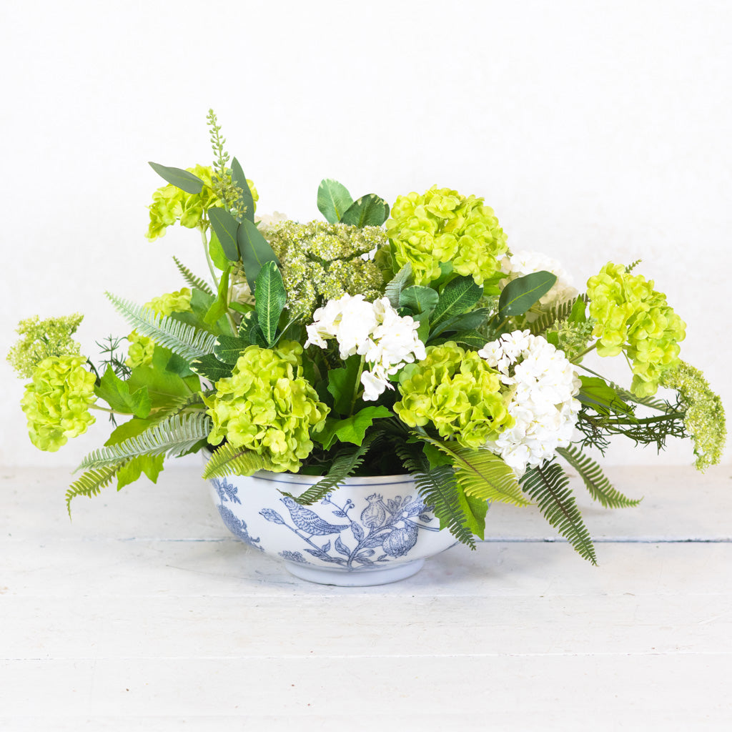 Lime Green Viburnum Centerpiece