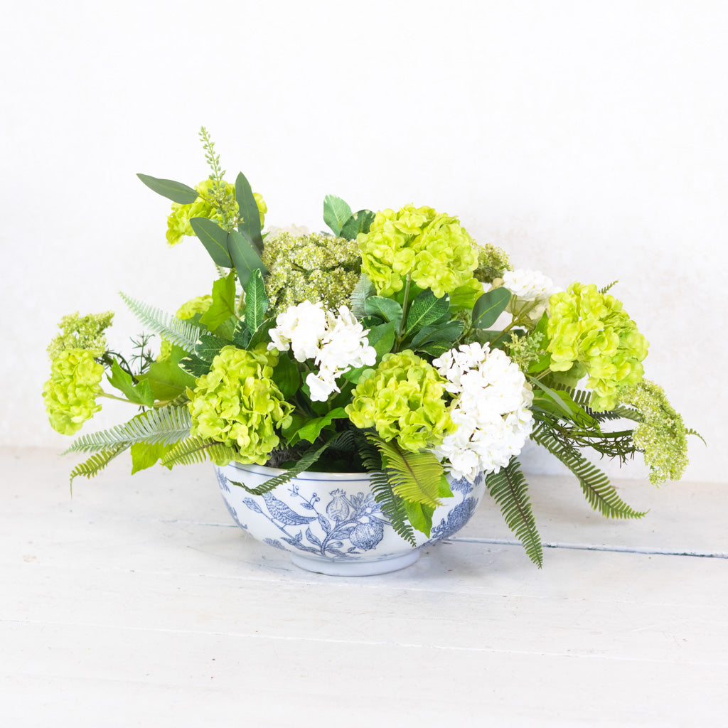 Lime Green Viburnum Centerpiece