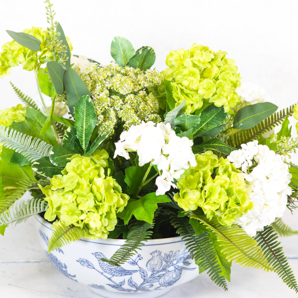 Lime Green Viburnum Centerpiece