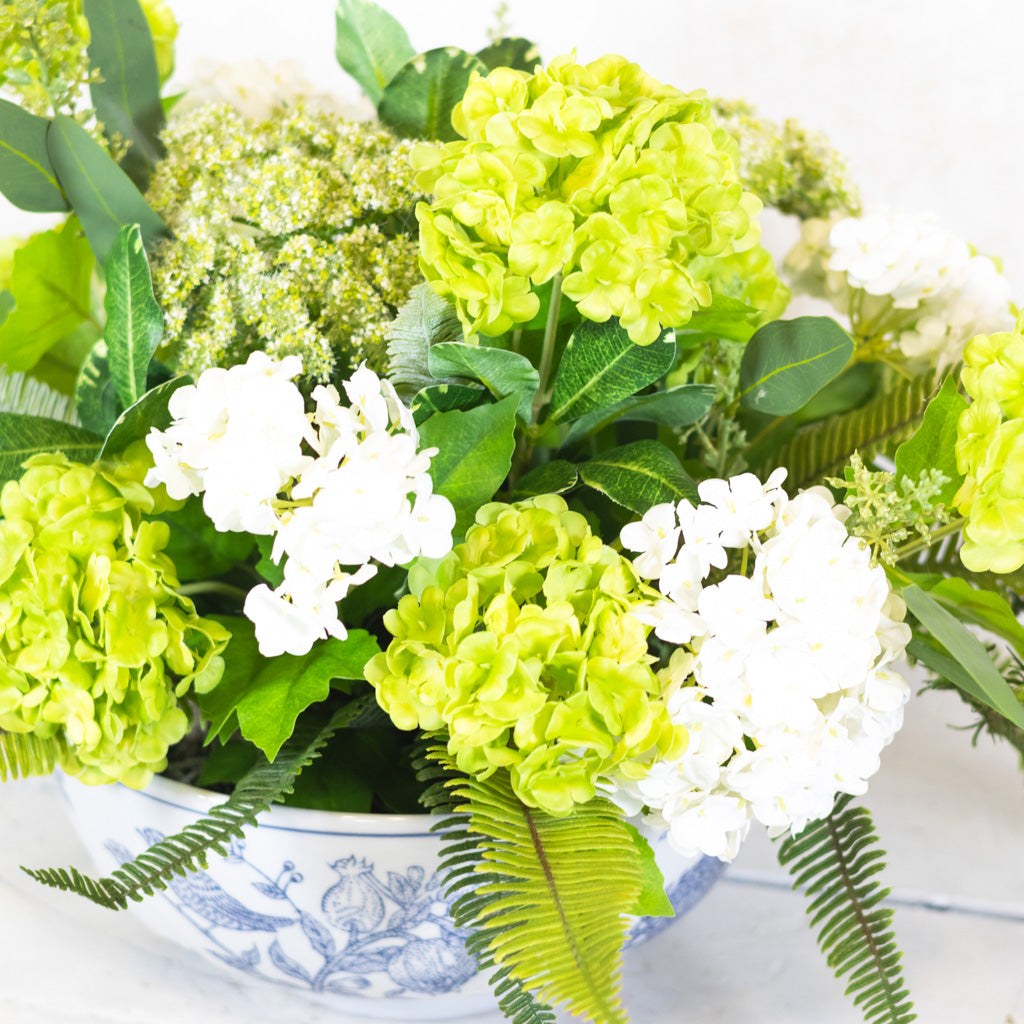 Lime Green Viburnum Centerpiece