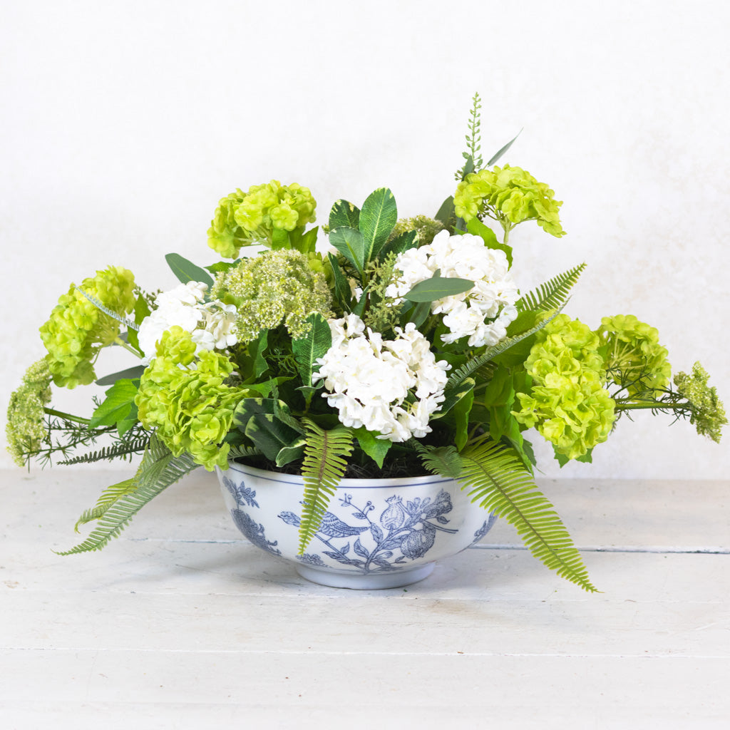 Lime Green Viburnum Centerpiece