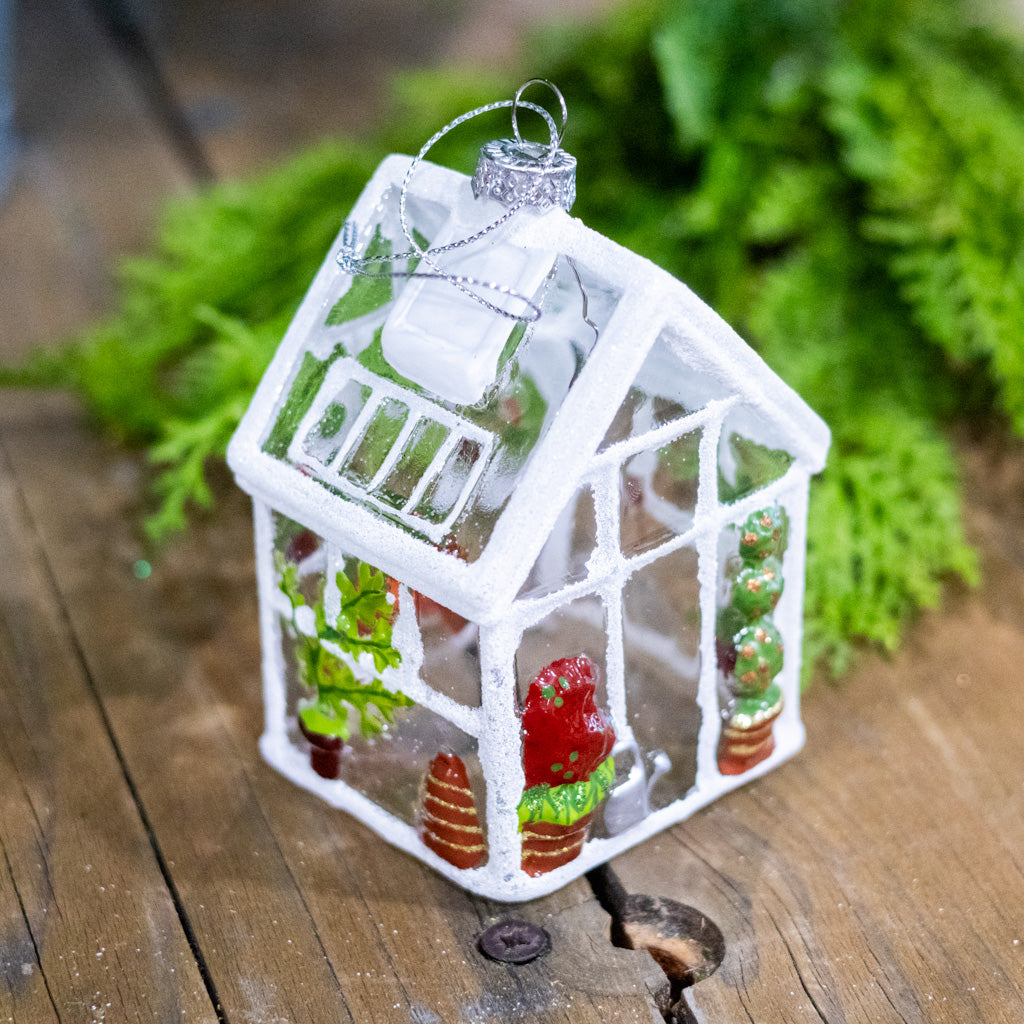 Glass Clear Garden Greenhouse Ornament