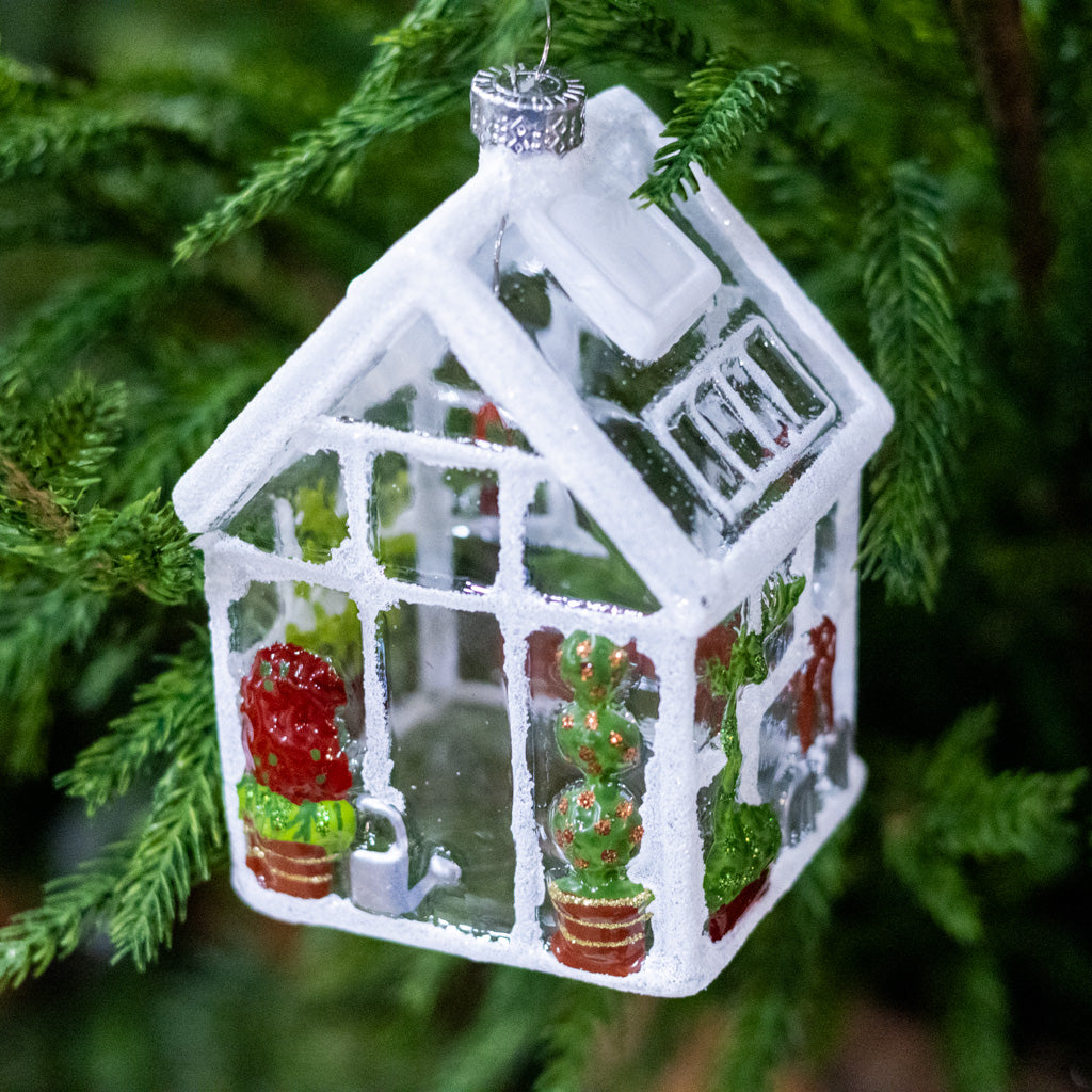Glass Clear Garden Greenhouse Ornament