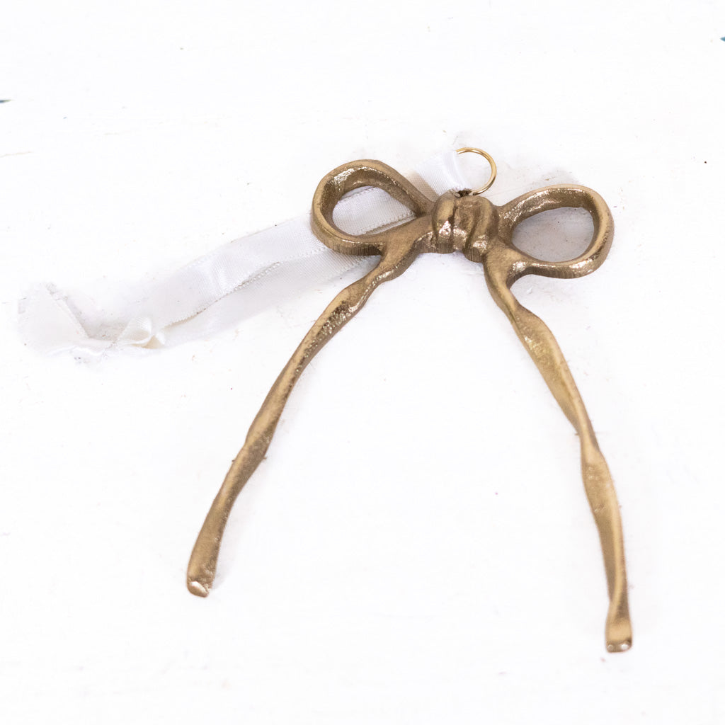 Gold Hanging Ribbon Ornament