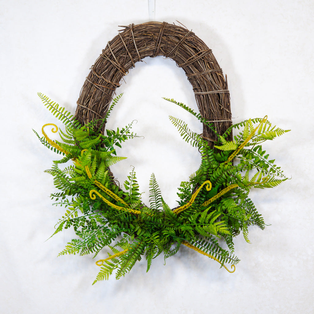 Oval Mixed Fern Wreath