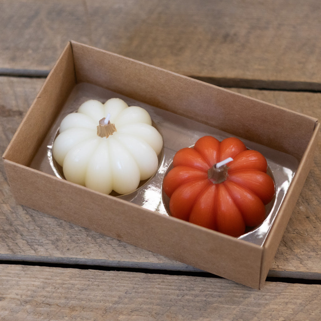 Pumpkin Candle Boxed Set of Two