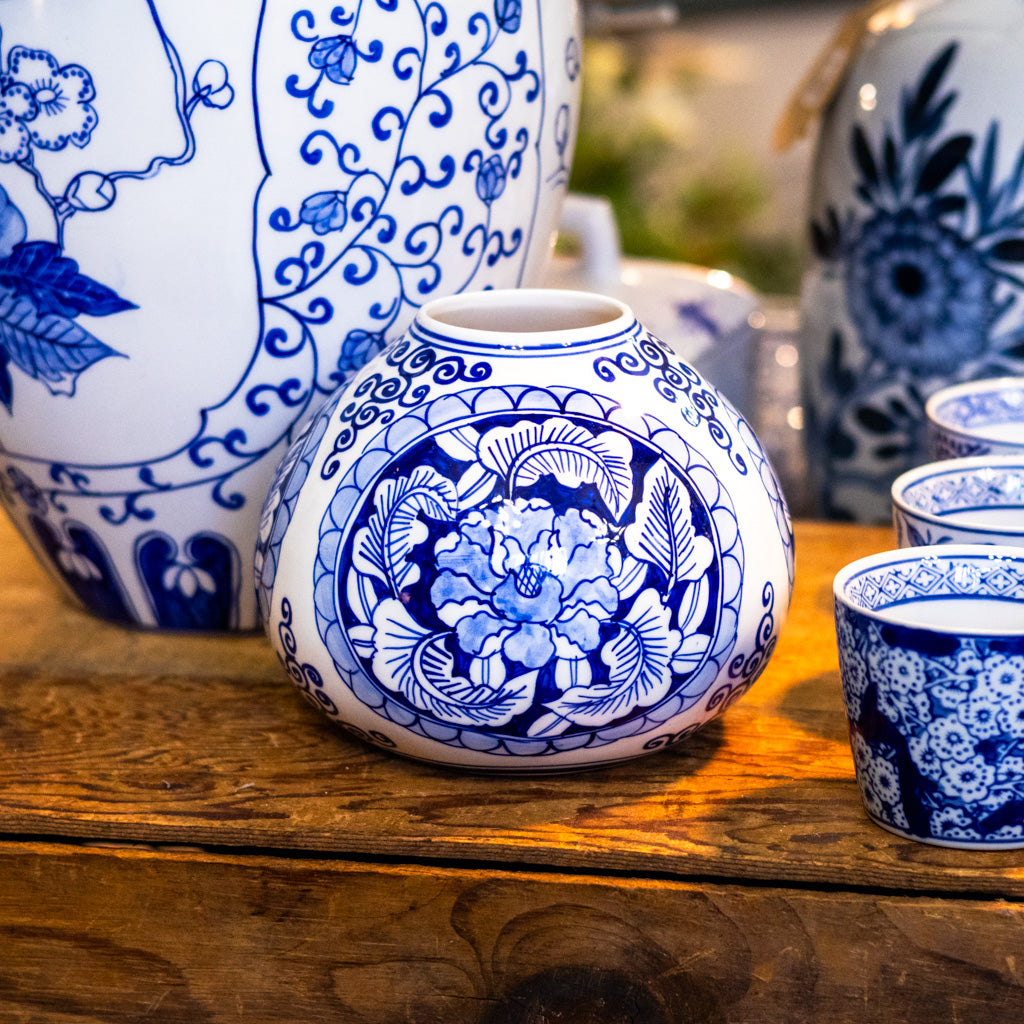 Eleanor Blue White Vase