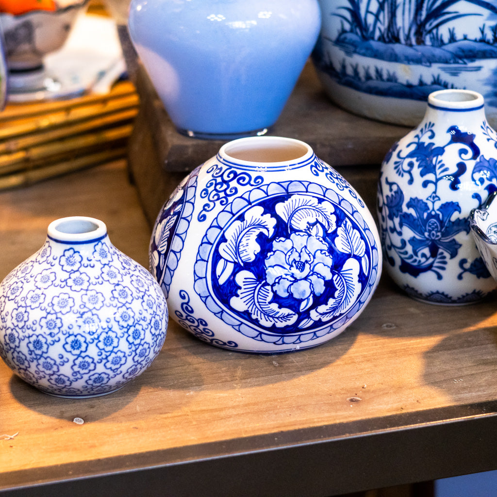 Eleanor Blue White Vase