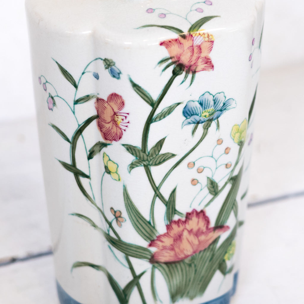 Vintage Handpainted Fleurs De Chantilly Vase