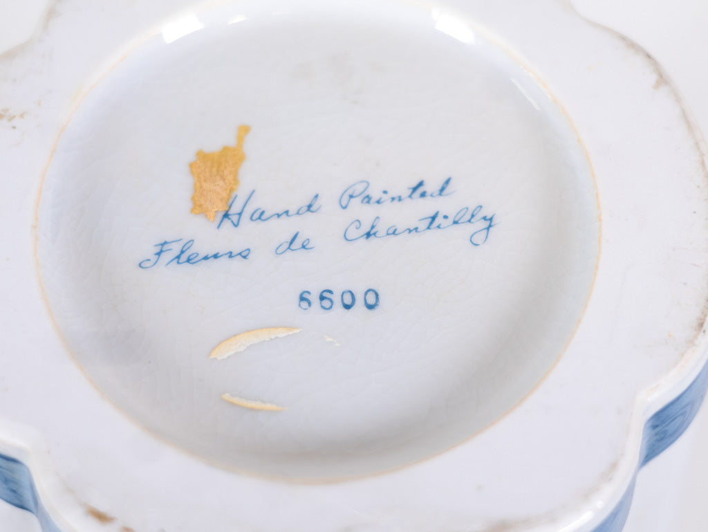 Vintage Handpainted Fleurs De Chantilly Vase