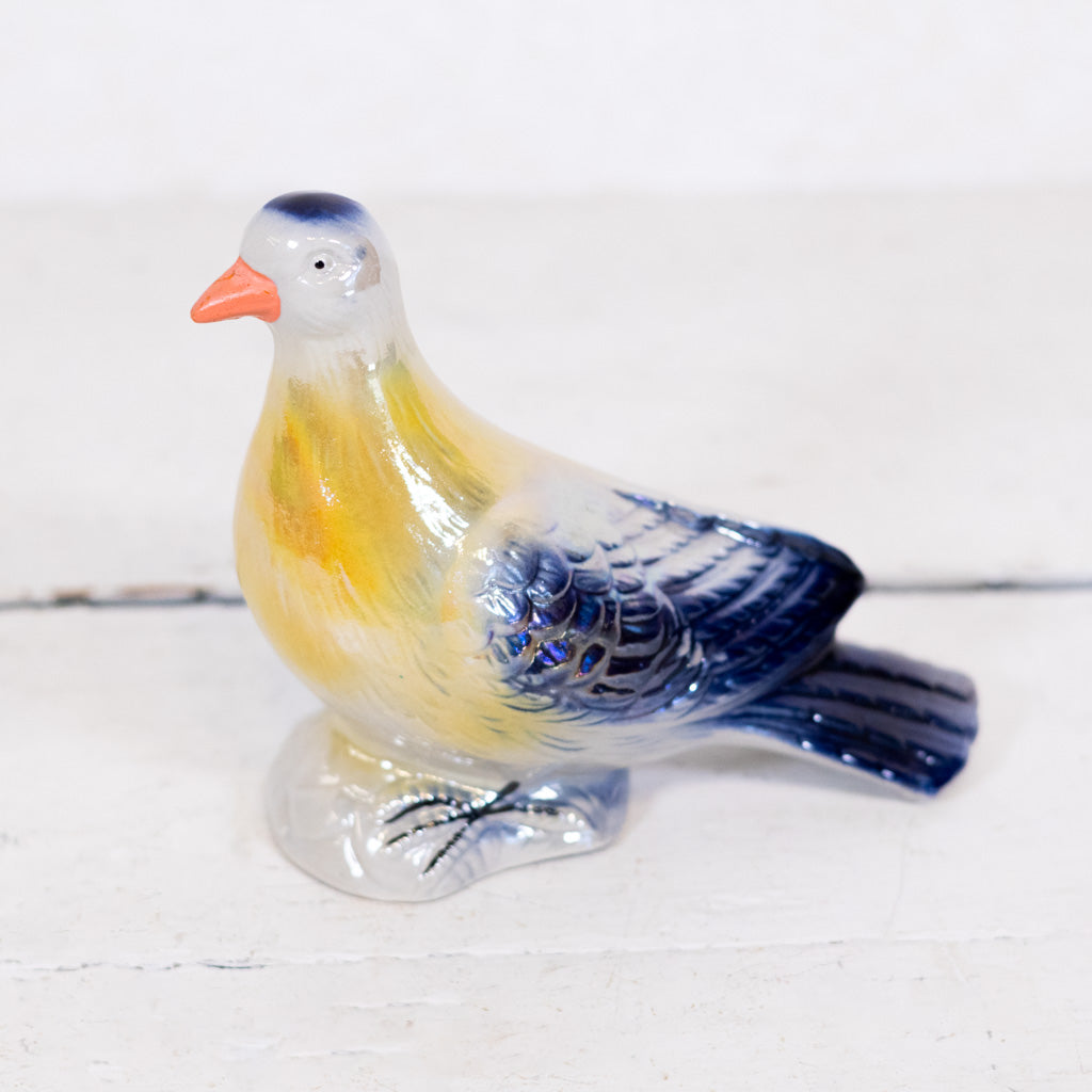 Vintage Blue and Yellow Bird Figurine Made in Brazil