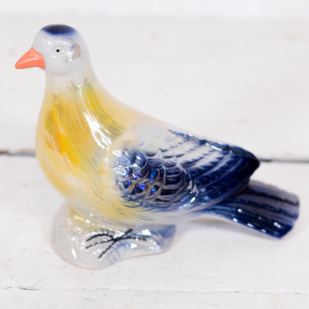 Vintage Blue and Yellow Bird Figurine Made in Brazil