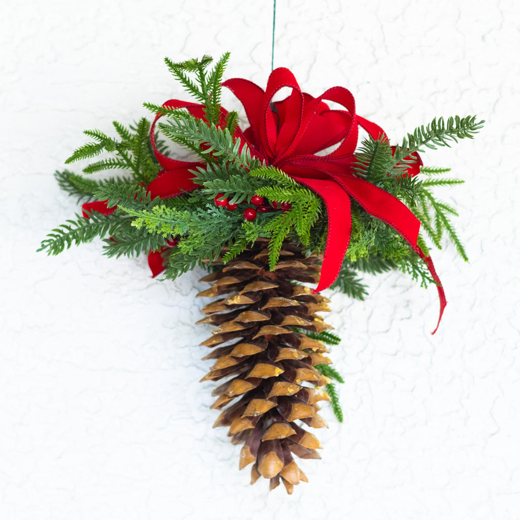 Decorated Hanging Holiday Pinecone