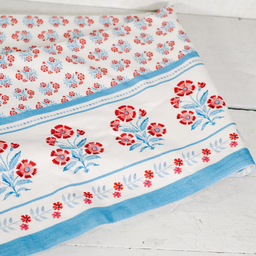 Red Mughai Floral Tablecloth