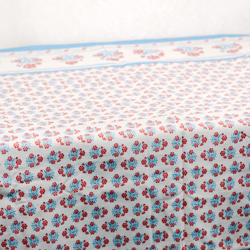 Red Mughai Floral Tablecloth