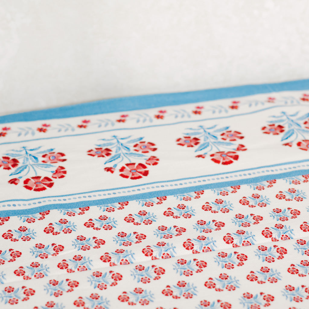 Red Mughai Floral Tablecloth